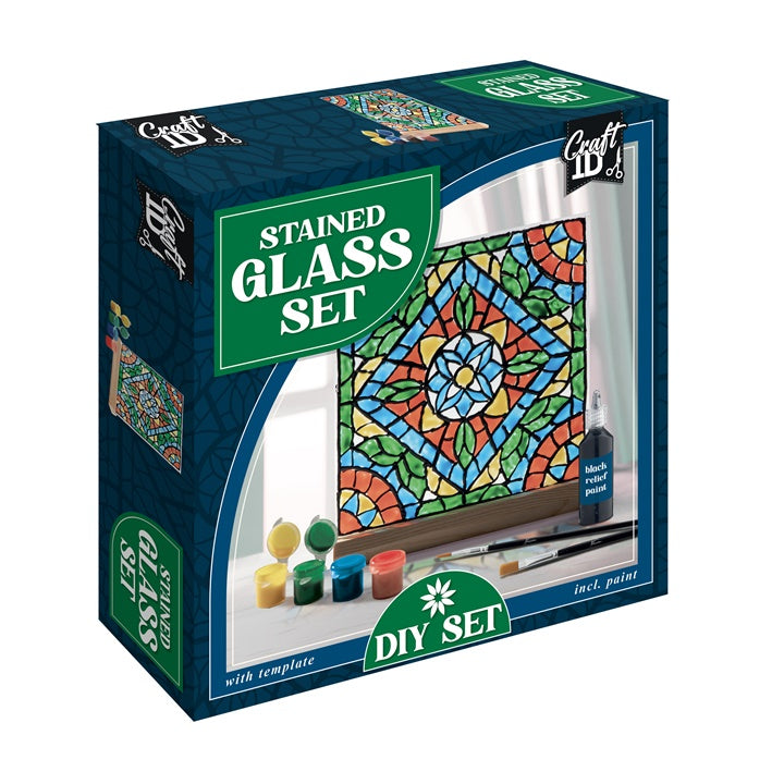 Nassau glasverfset 9-delig met glastegel en standaard