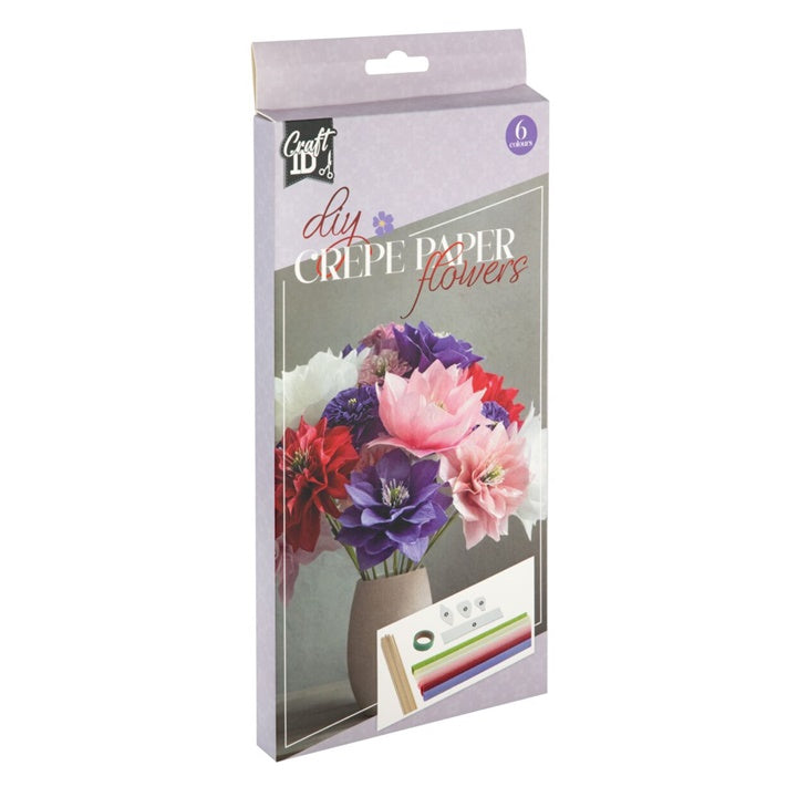 Nassau knutselset papieren bloemen van crêpepapier, 6 kleuren