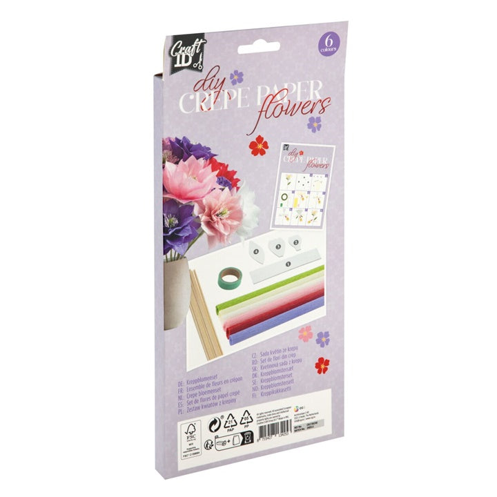 Nassau knutselset papieren bloemen van crêpepapier, 6 kleuren – afbeelding 2