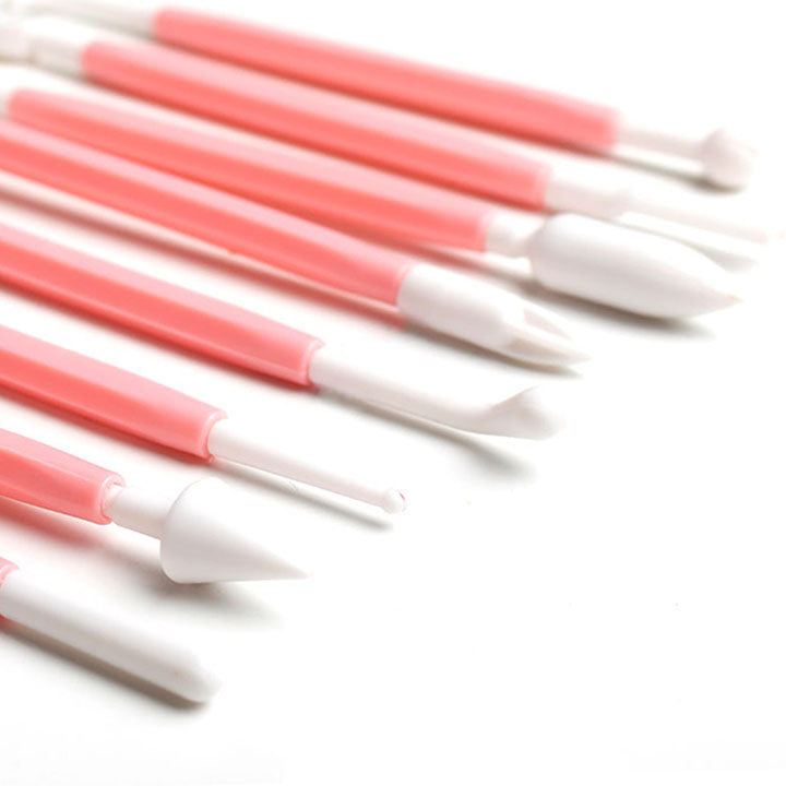 Boetseergereedschap dubbelzijdig, set van 8 stuks, 14–16 cm – afbeelding 3