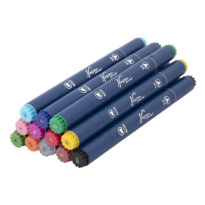 Nassau Fine Art alcoholmarkers met dubbele punt, set van 12 – afbeelding 3