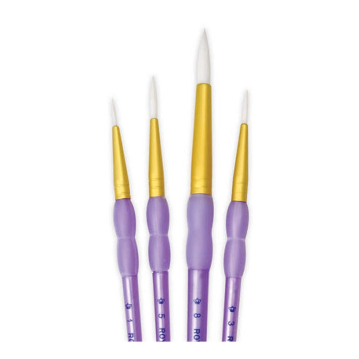 Royal & Langnickel Crafter's Choice ronde penselen, 4 stuks