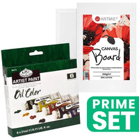 ARTMiE olieverfset met canvasboard, 6 × 21 ml