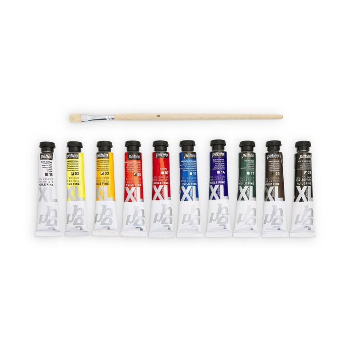 Pébéo Studio XL olieverfset, 10 × 20 ml met penseel – afbeelding 2