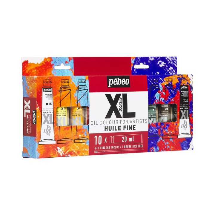 Pébéo Studio XL olieverfset, 10 × 20 ml met penseel – afbeelding 4