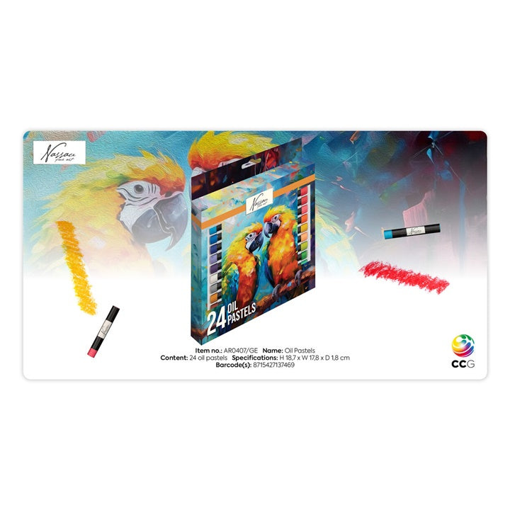 Nassau oliepastels, set van 24 – afbeelding 3