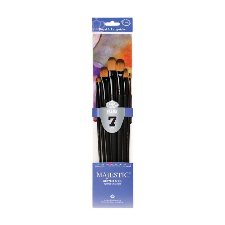 Royal & Langnickel Majestic ovale penselenset, 7 stuks – afbeelding 2