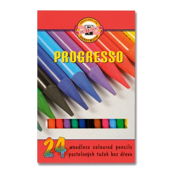 Koh-I-Noor Progresso gelakte kleurpotloden, set van 24