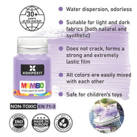 Kompozit Mambo pastel textielverfset voor stof en leer 12 × 20 ml – afbeelding 4