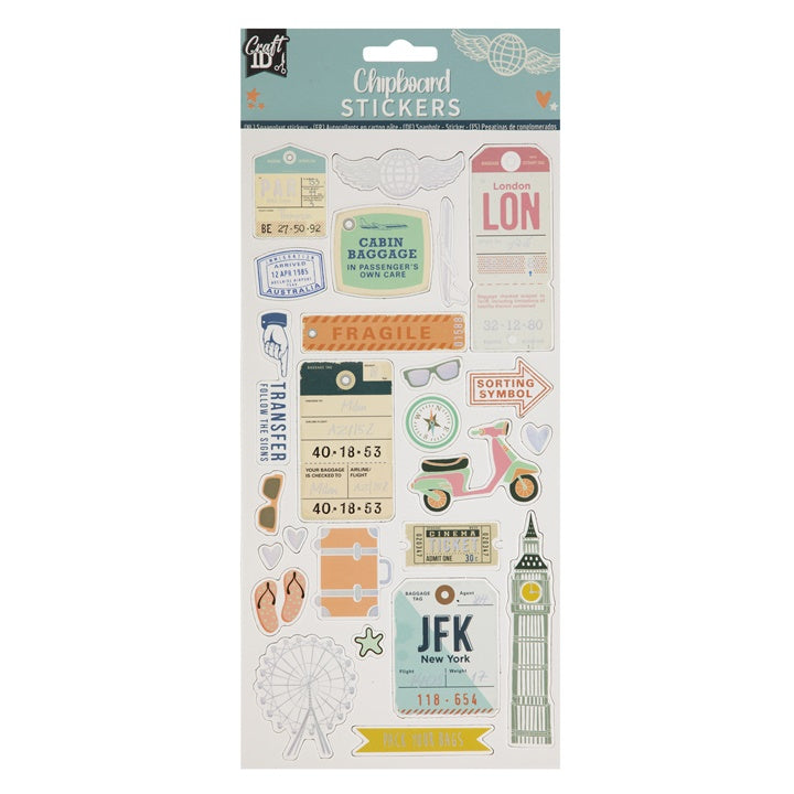 Nassau chipboard stickers zelfklevend, diverse motieven – afbeelding 5