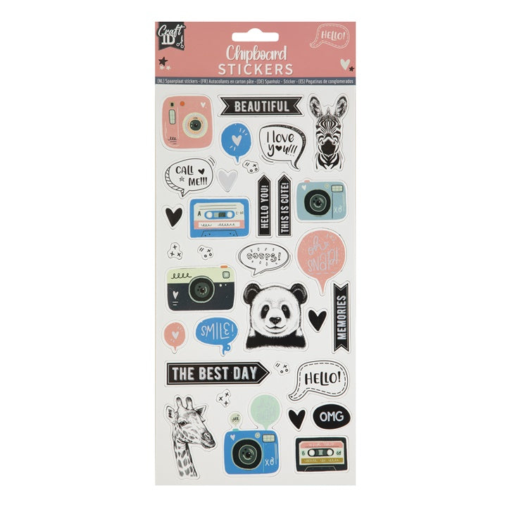 Nassau chipboard stickers zelfklevend, diverse motieven – afbeelding 3