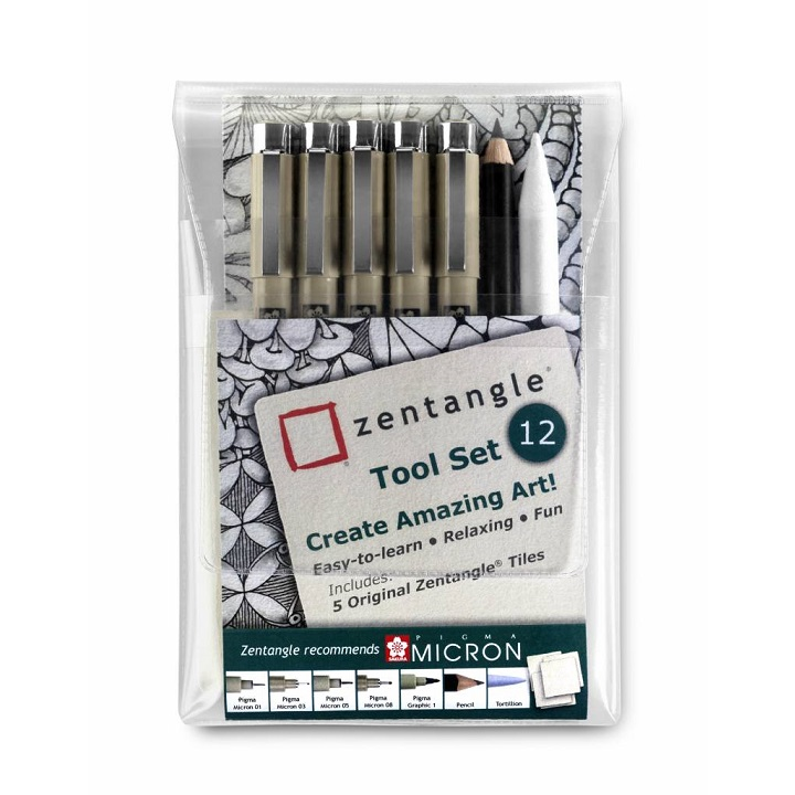 Sakura Pigma Micron fineliners, 12-delige set