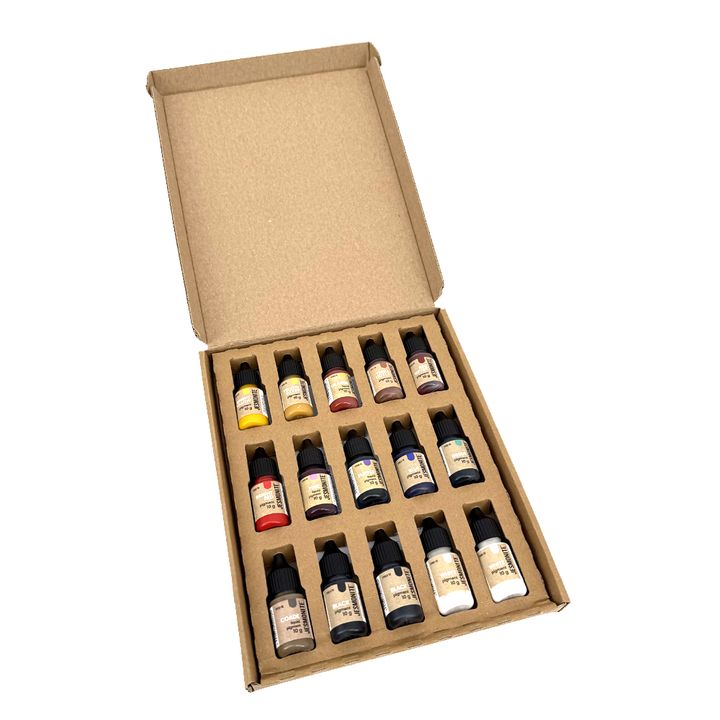 Jesmonite vloeibare pigmenten, set van 15 × 10 g – afbeelding 2