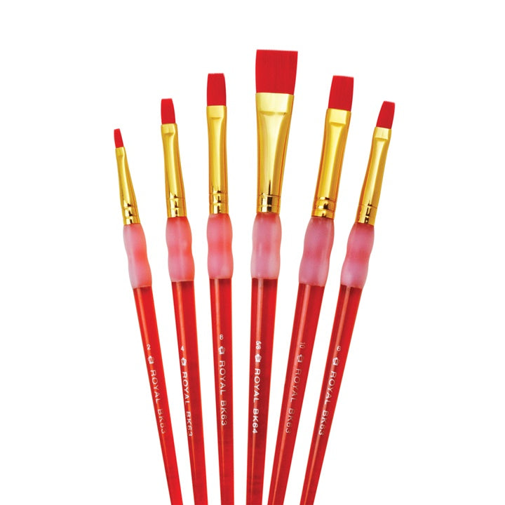 Royal & Langnickel Big Kids Choice platte penselen, 6 stuks