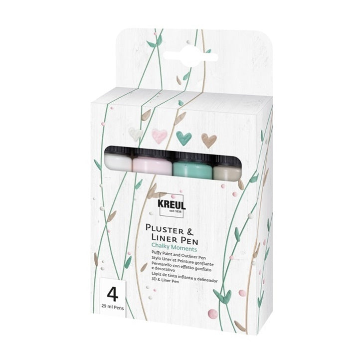 KREUL PicTixx Pluster & Liner Pen Chalky Moments, set van 4