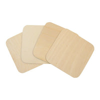 Rosa Talent houten onderzetters 10 × 10 cm, 4 stuks