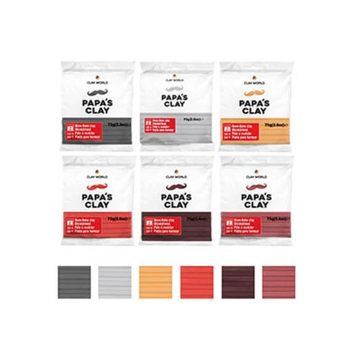 Papa's Clay polymeerklei Earth set 6 × 60 g