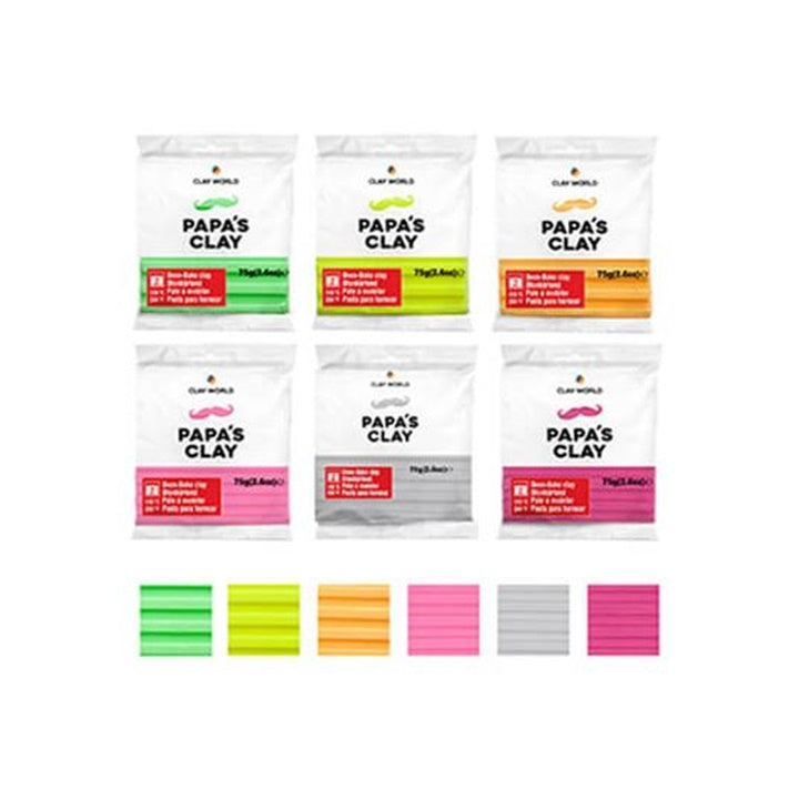 Papa's Clay polymeerklei Summer set 6 × 60 g