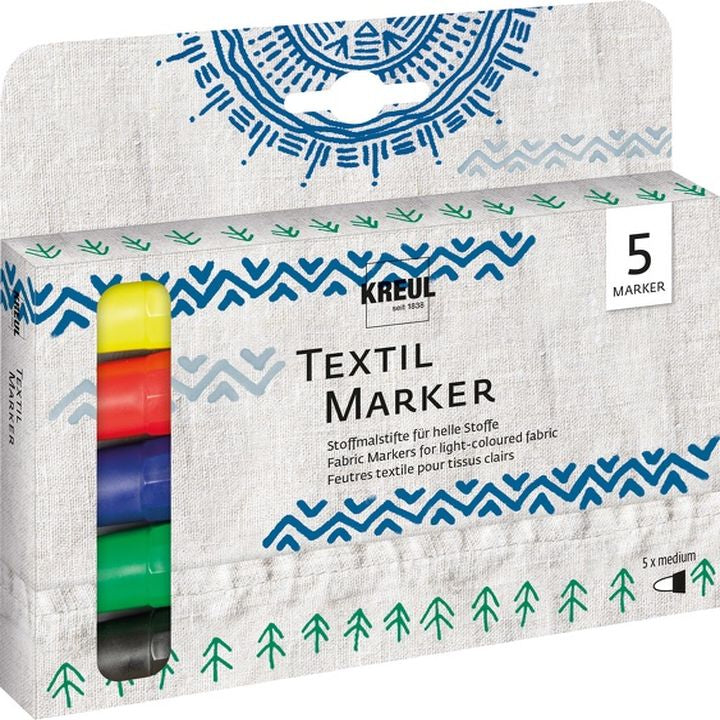 Kreul Javana Texi Max Sunny textielstift, set van 5