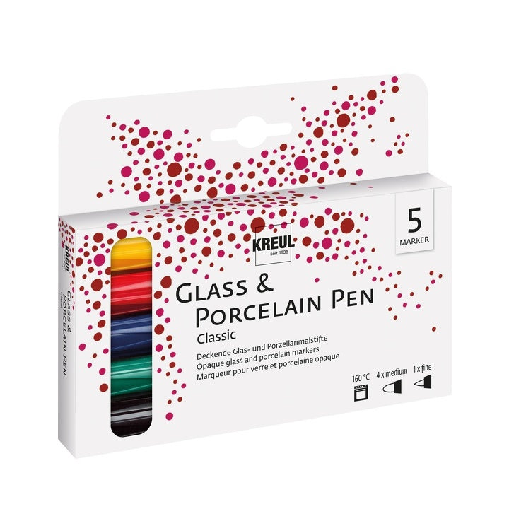 Kreul Hobby Line porseleinstift Brillant, set van 5