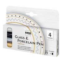 Kreul Glamour glas- en porseleinstiften, set van 4