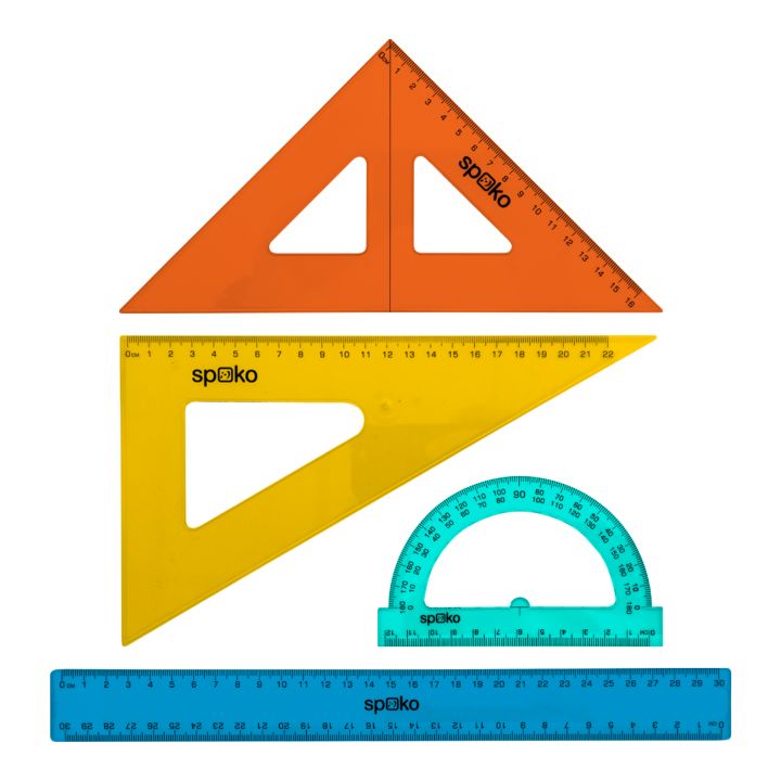 Spoko liniaalset 4-delig voor schoolgeometrie