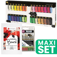 Acrylverfset met penseel