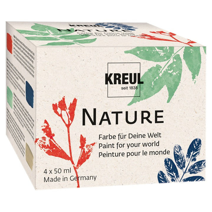 KREUL Nature matte verf op waterbasis, set 4 × 50 ml