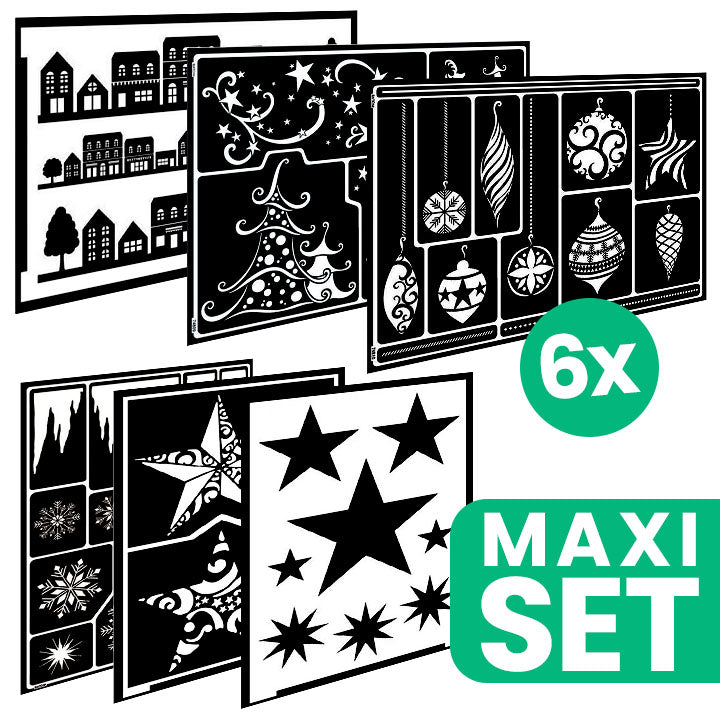 ARTMiE kerstsjablonen om te schilderen, set van 6