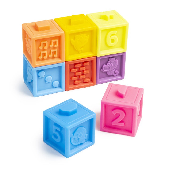 Baby Shark sensorische blokken, set van 8 stuks