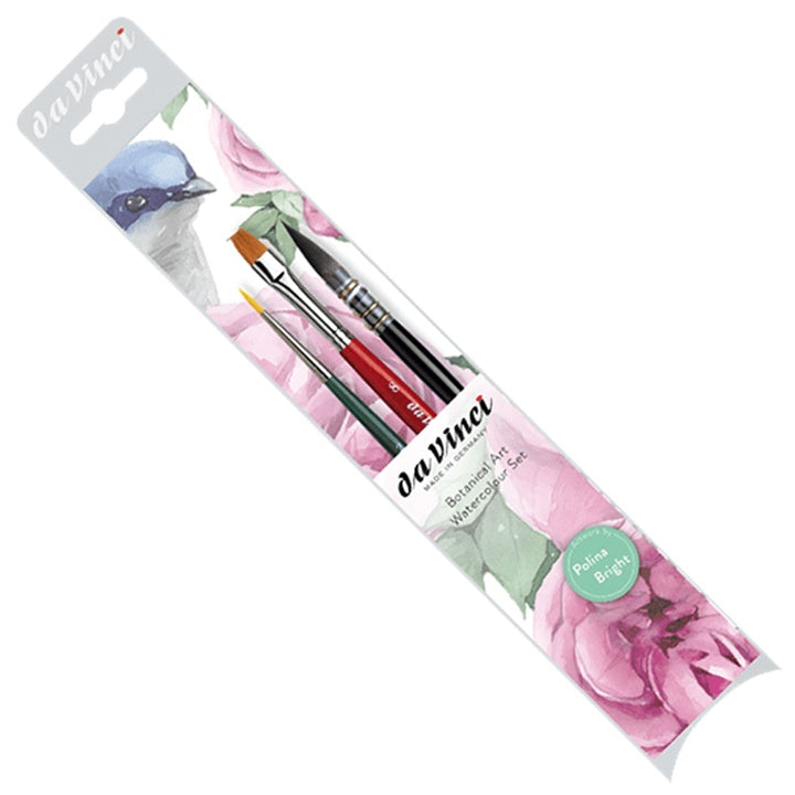 da Vinci Botanical Art 4216 aquarelpenselenset, 3 stuks