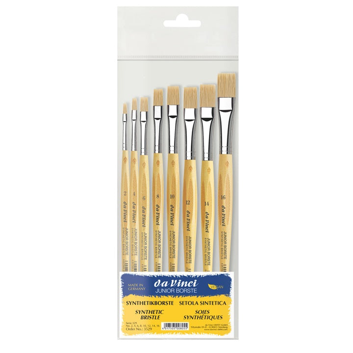 da Vinci Junior Borste 3529 penselenset, 8 platte penselen