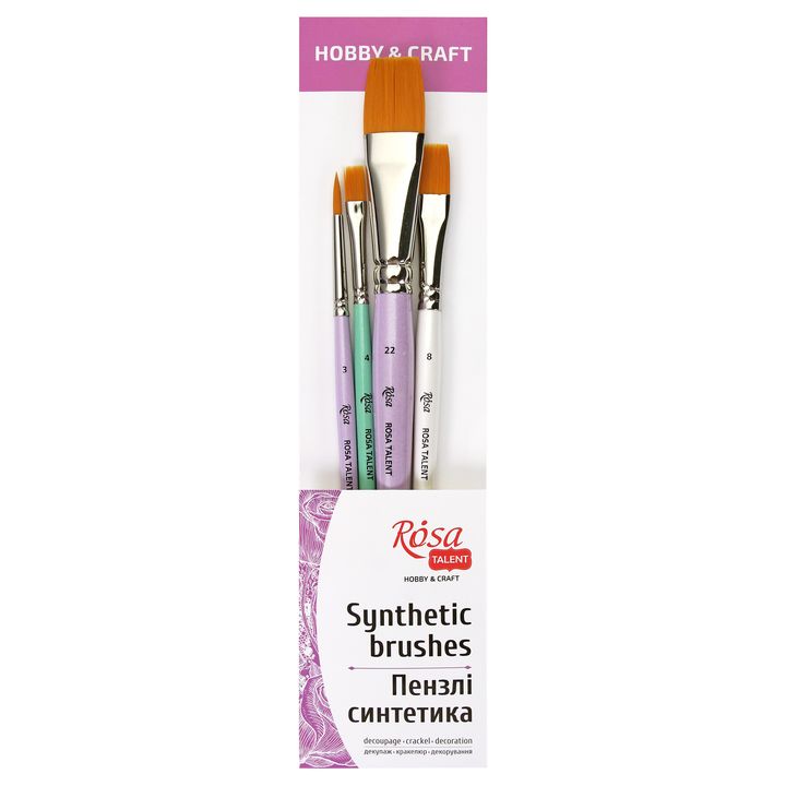 ROSA TALENT Hobby & Craft penselenset, nr. 3, 4, 8, 22