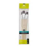 Pébéo langsteelpenselen voor acryl- en olieverf, set van 4