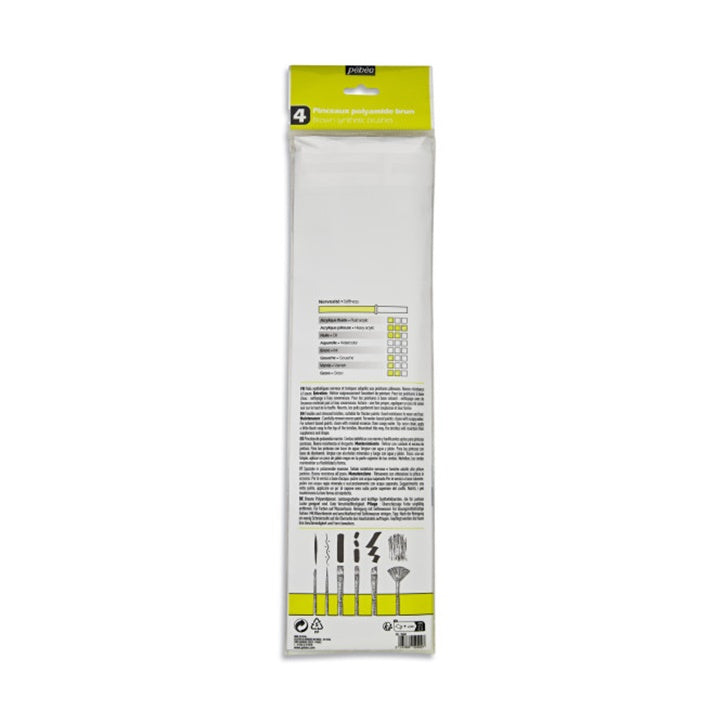 Pébéo langsteelpenselen voor acryl- en olieverf, set van 4 – afbeelding 4