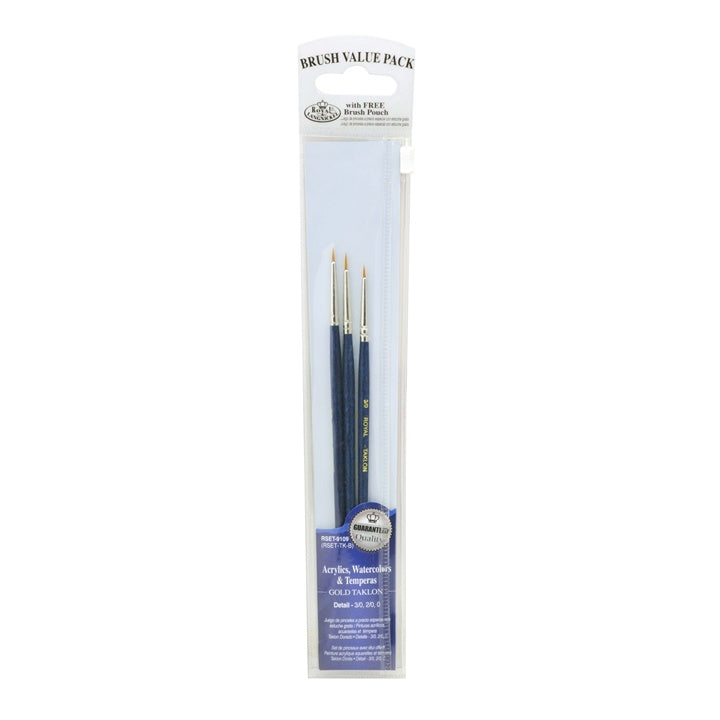 Royal & Langnickel detailpenselenset, 3 stuks (3/0, 2/0, 0)