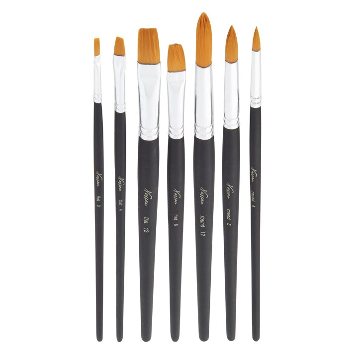 Nassau Fine Art penselenset 7 stuks, nylon – afbeelding 2