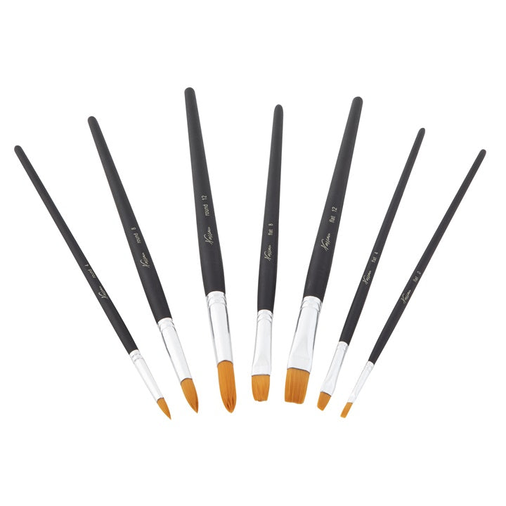 Nassau Fine Art penselenset 7 stuks, nylon – afbeelding 4