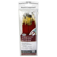 Royal & Langnickel aquarelpenselenset, 10 penselen van kamelenhaar