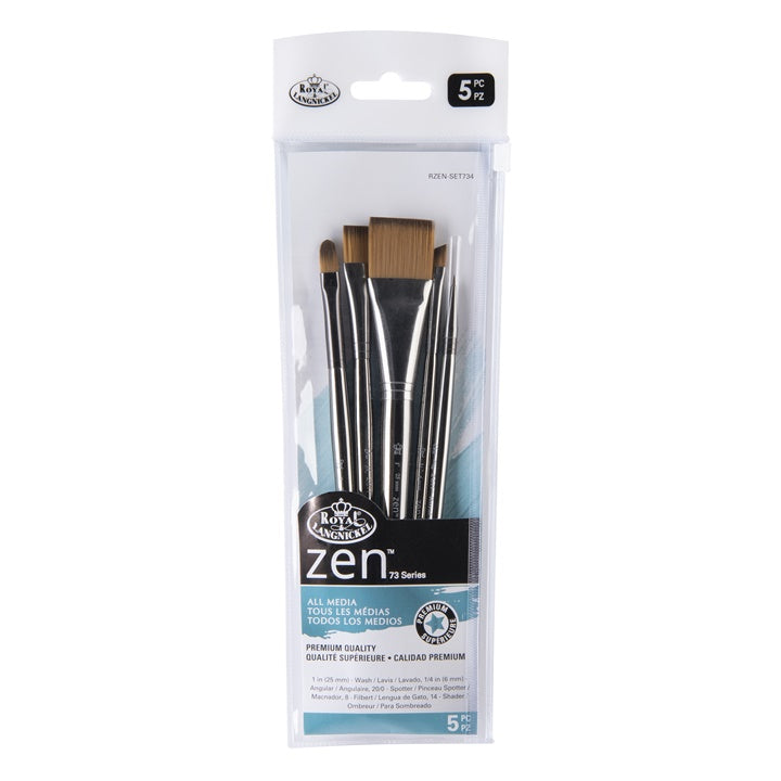 Royal & Langnickel Zen Series 73 synthetische penselenset, 5 stuks