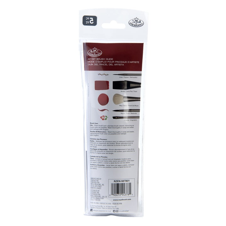 Royal & Langnickel Zen Series 83 penselenset, 5 stuks – afbeelding 3