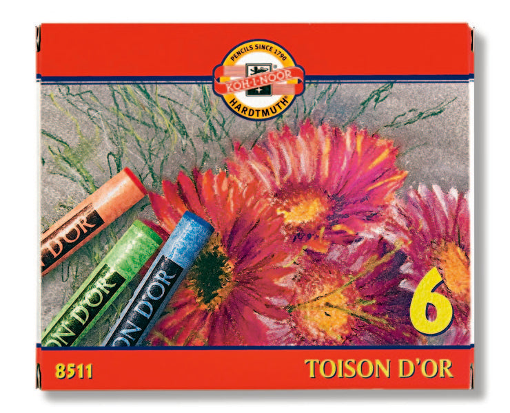 Koh-i-Noor Toison d’Or pastelkrijt, set van 6