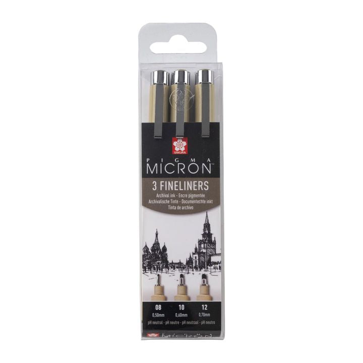 Sakura Pigma Micron fineliners Broad, set van 3