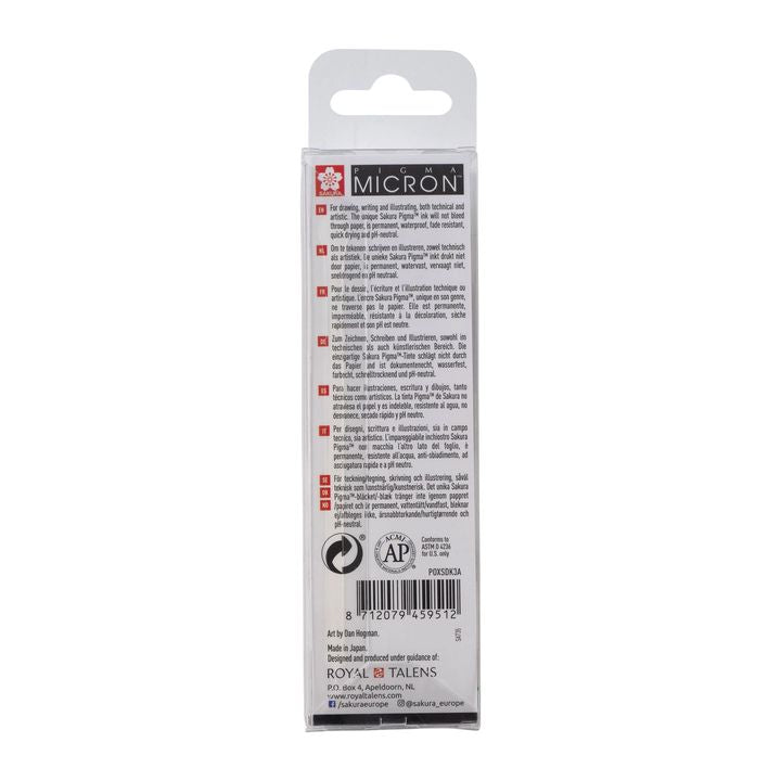 Sakura Pigma Micron fineliners Broad, set van 3 – afbeelding 3