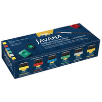Kreul Javana textielverf met glitter, Basic Colors – 6 × 20 ml