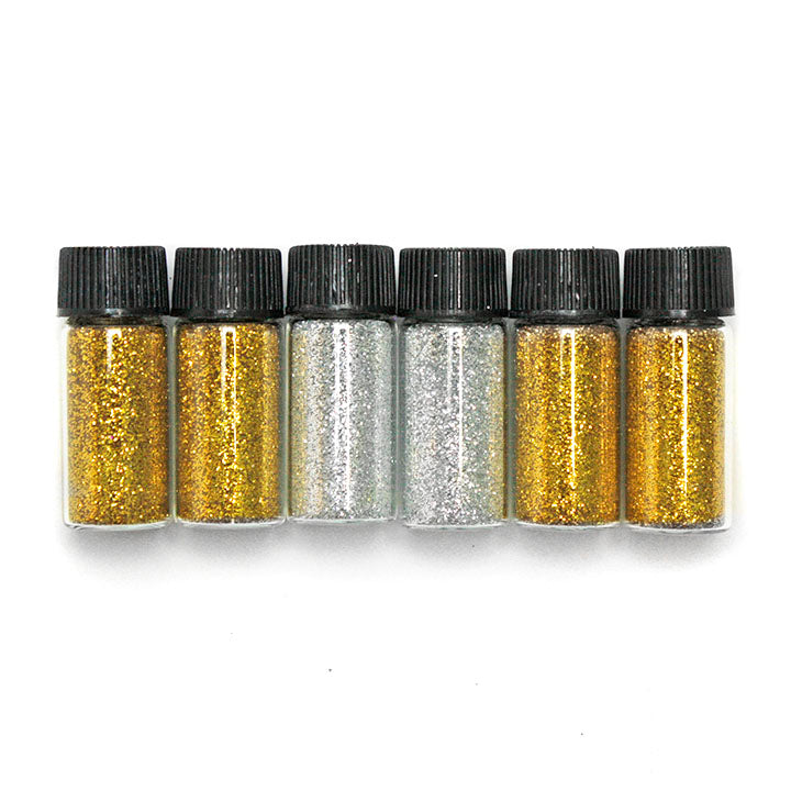 Pentart Effekt glitterpoeder, set van 6 × 3,5 ml