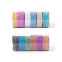Washitape glitter Nassau – set van 6, 15 mm × 15 m