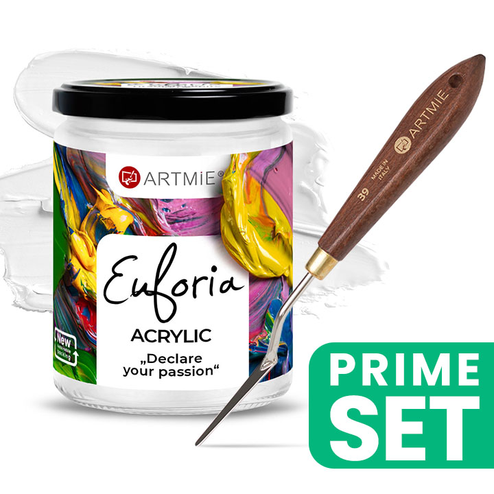 ARTMiE Euforia acrylverfset Titaanwit met spatel
