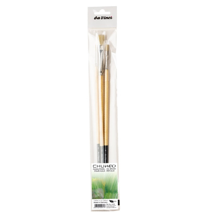 Vegan penselenset da Vinci Chuneo 4129 voor olieverf, 3 stuks