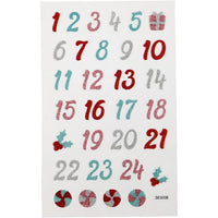Creativ Company kerststickers adventskalender met glitter, 31 stuks – afbeelding 2